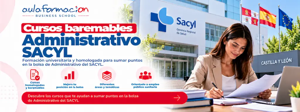 cursos baremables auxiliar administrativo sacyl