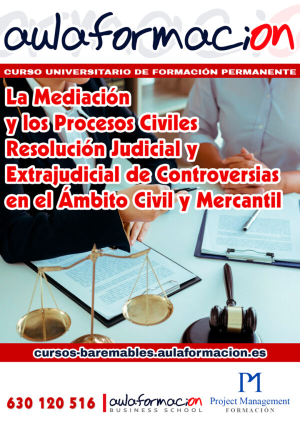 Mediacion y Procesos Civiles - 600 horas | AULAFORMACION