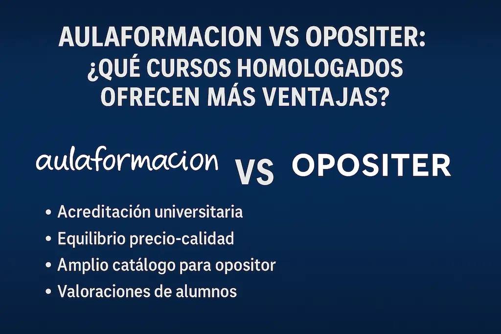 Opositer o Aulaformacion: Comparativa de cursos homologados para oposiciones