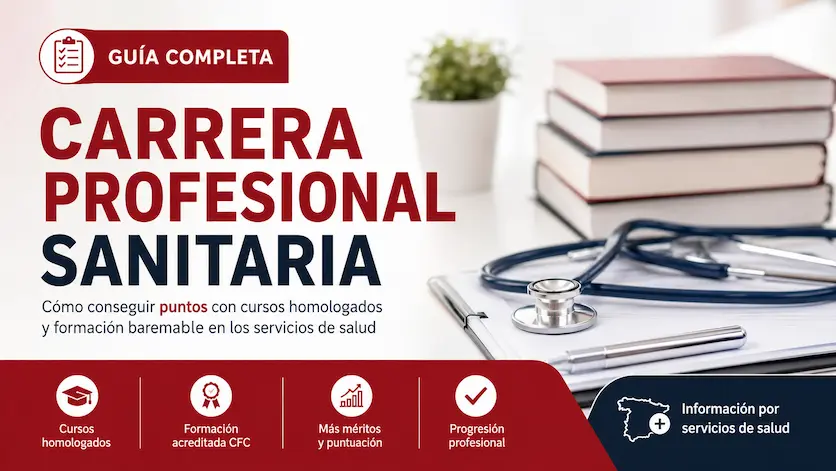 Carrera profesional sanitaria 2026: cursos homologados, ECTS y formación baremable
