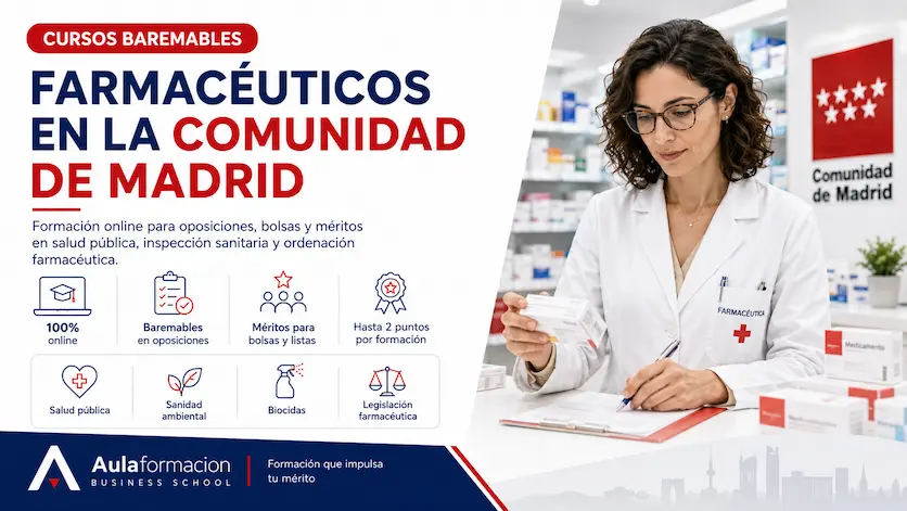 Cursos baremables farmacéuticos Comunidad de Madrid