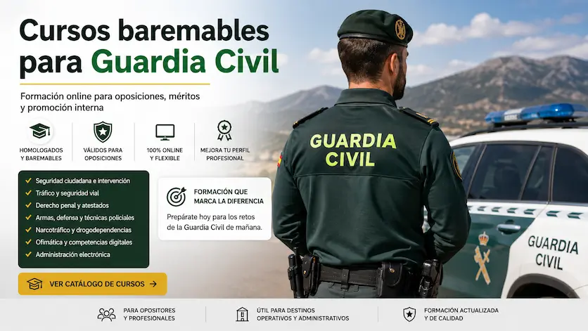 Cursos baremables para Guardia Civil y formación online