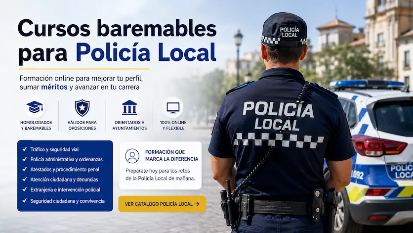 Cursos baremables para Policía Local y seguridad urbana