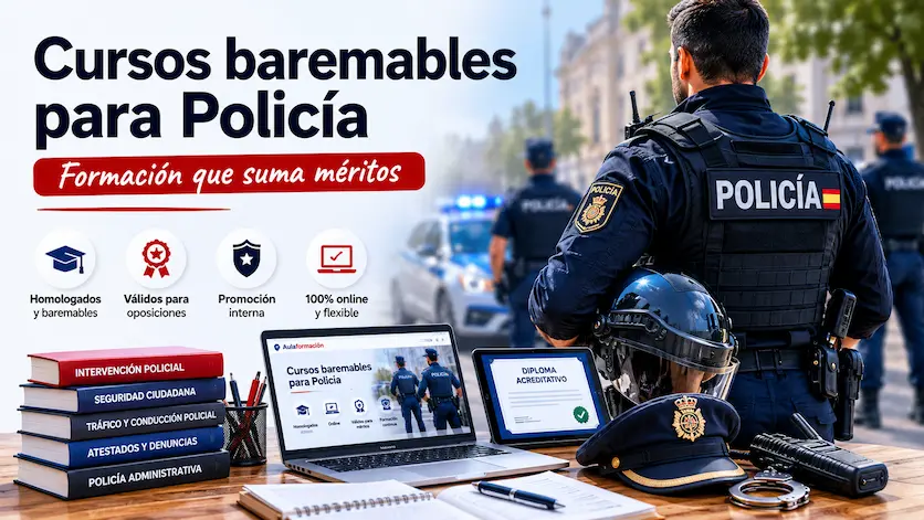 Cursos baremables para Policía y Fuerzas de Seguridad