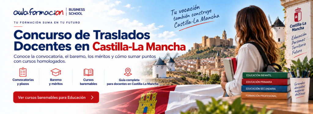 Concurso de Traslados Docentes Castilla-La Mancha: baremo y cursos