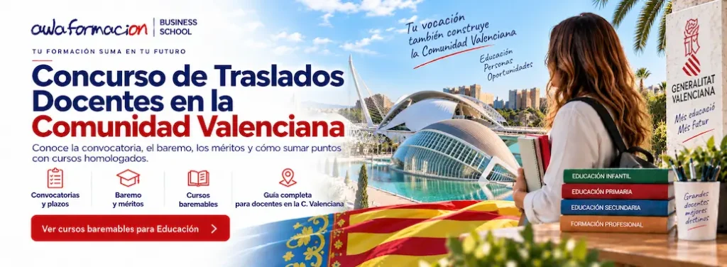 oncurso de Traslados Docentes Comunidad Valenciana: baremo y cursos