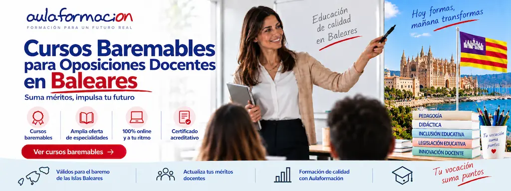 Cursos baremables docentes en Baleares