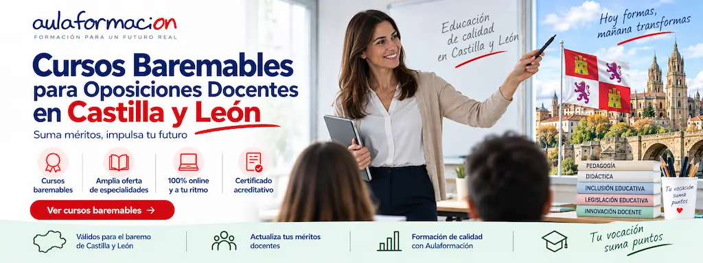 Cursos baremables para docentes en Castilla y León