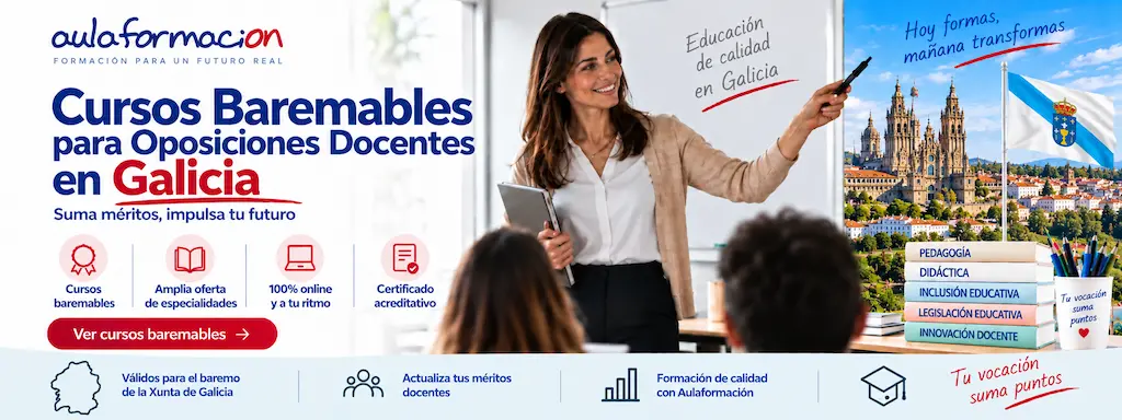 Cursos baremables docentes en Galicia