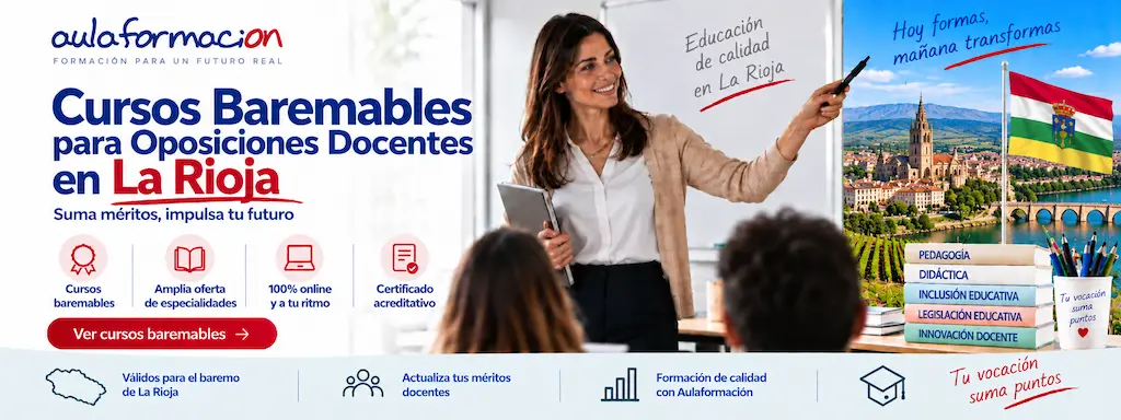Cursos baremables docentes en La Rioja