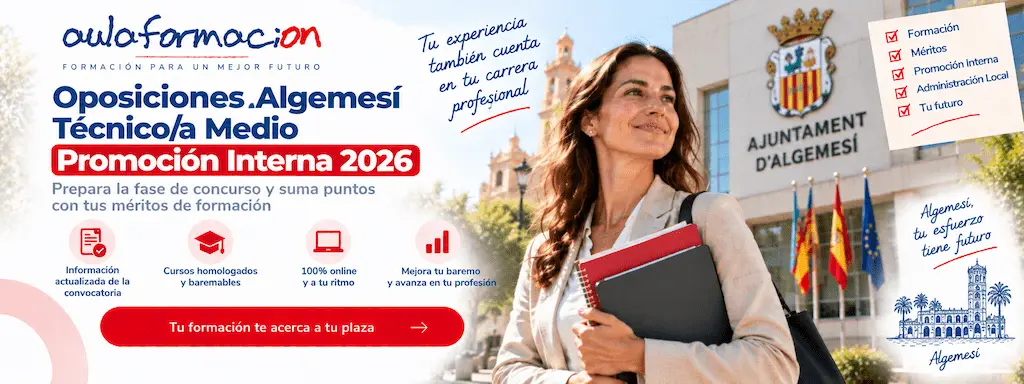 Oposiciones de técnico medio de Algemesí 2026: baremo