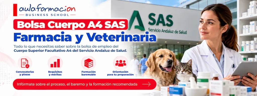 Bolsa del Cuerpo A4 del SAS (Farmacia y Veterinaria): cuánto puntúa cada hora de formación