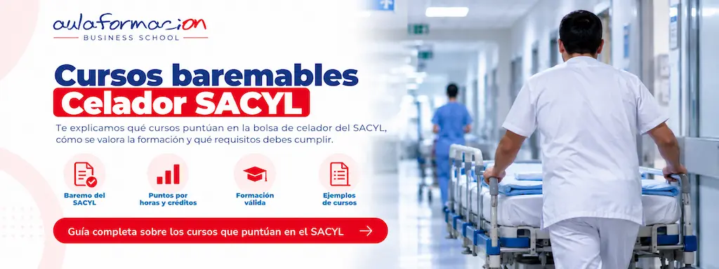 Cursos baremables celador SACYL + Pack Celador 1000 h