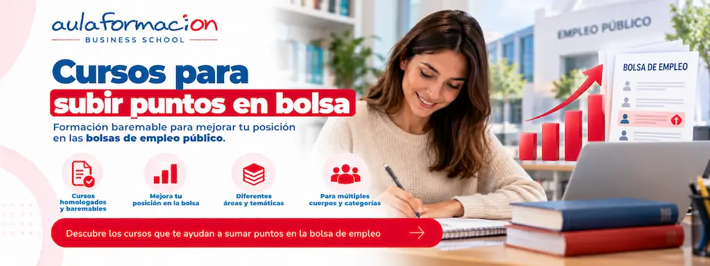 Cursos para subir puntos en bolsa: qué puntúa y cuánto suma cada curso