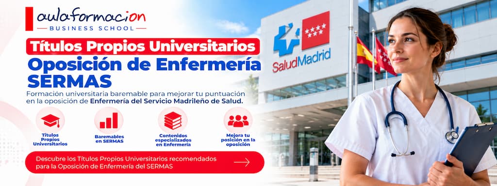Títulos propios en la oposición de Enfermería del SERMAS