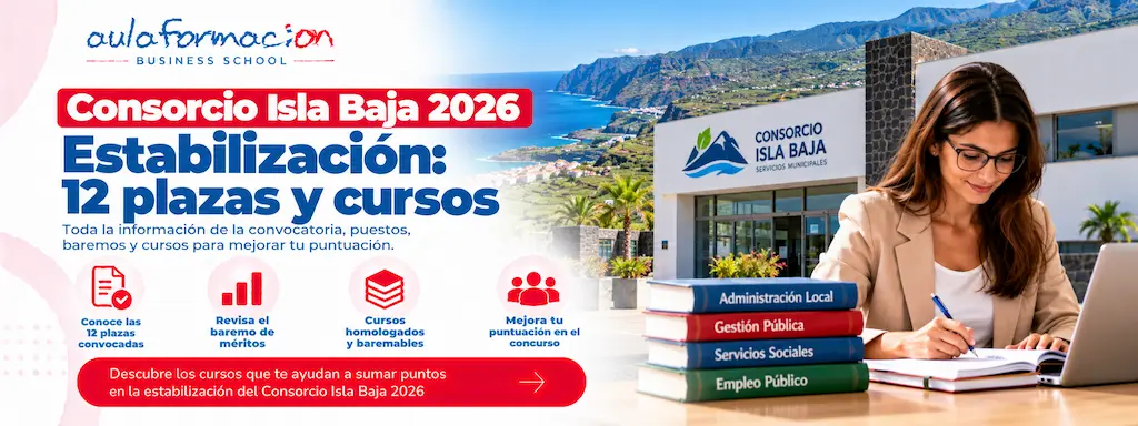 Consorcio Isla Baja estabilización: 12 plazas y cursos