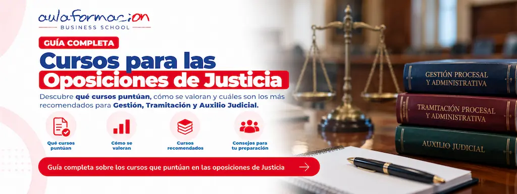Cursos oposiciones Justicia: cuáles puntúan y cuánto (2026)