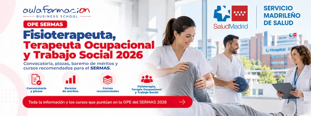 OPE SERMAS fisioterapeuta, terapeuta ocupacional y trabajo social 2026