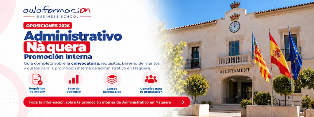 Administrativo Náquera promoción interna: cursos hasta 12