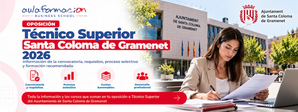 Técnico superior Santa Coloma 2026: cursos y baremo A1