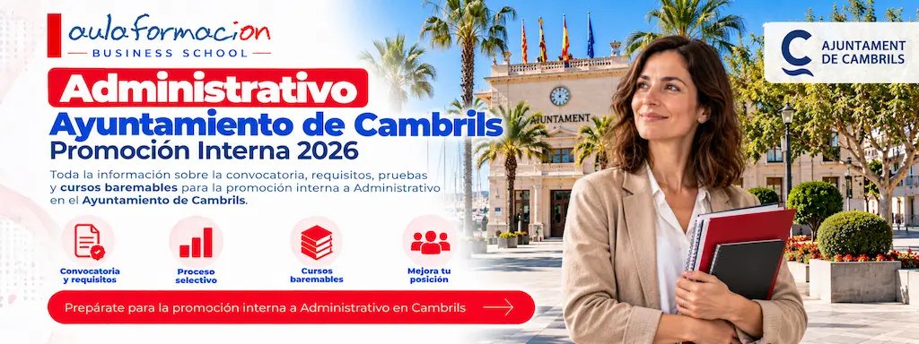 Administrativo del Ayuntamiento de Cambrils: cursos