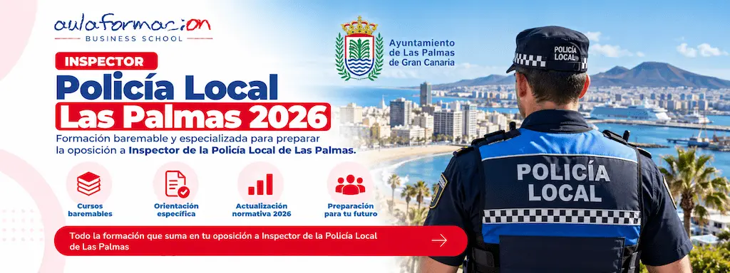 Inspector policía local Las Palmas 2026: cursos y baremo