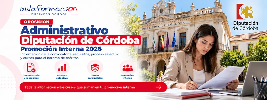 Administrativo Diputación de Córdoba: cursos hasta 3 puntos
