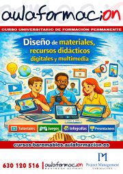 Cursos homologado Diseño de materiales, recursos didácticos digitales y multimedia